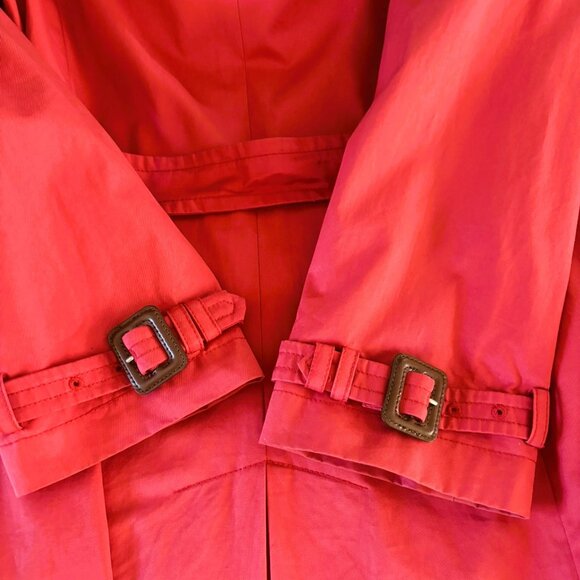Weekend Max Mara Red Trenchcoat Sz 10 - Picture 3 of 7